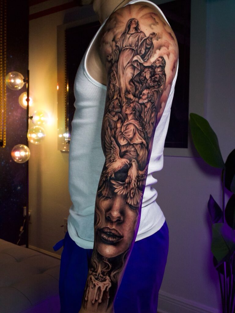 Black & grey tattoo by Danny Art