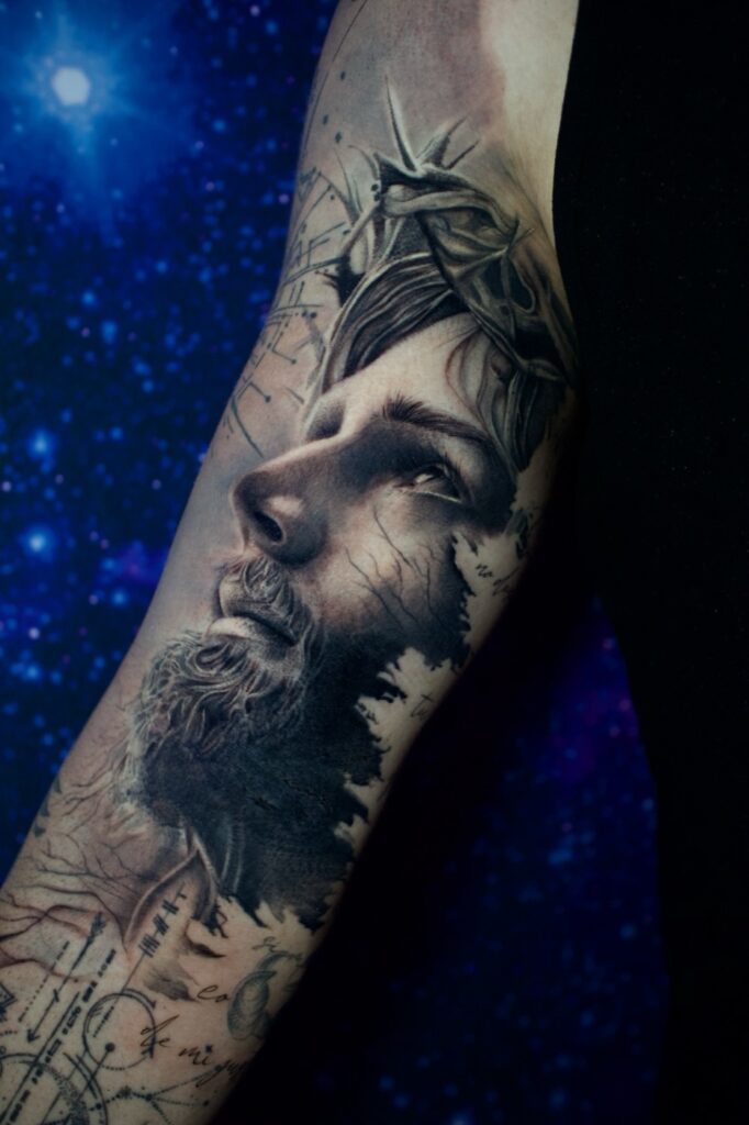 Black & grey tattoo by Danny Art